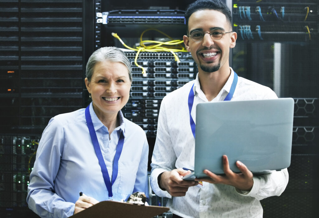 Employees at KLR using a Huawei optical network terminal
