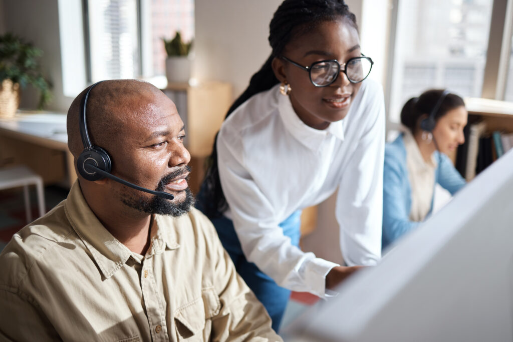 Employees in the KLR office connected via a leased line