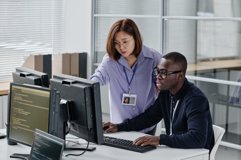 Staff at KLR reviewing local internet company packages